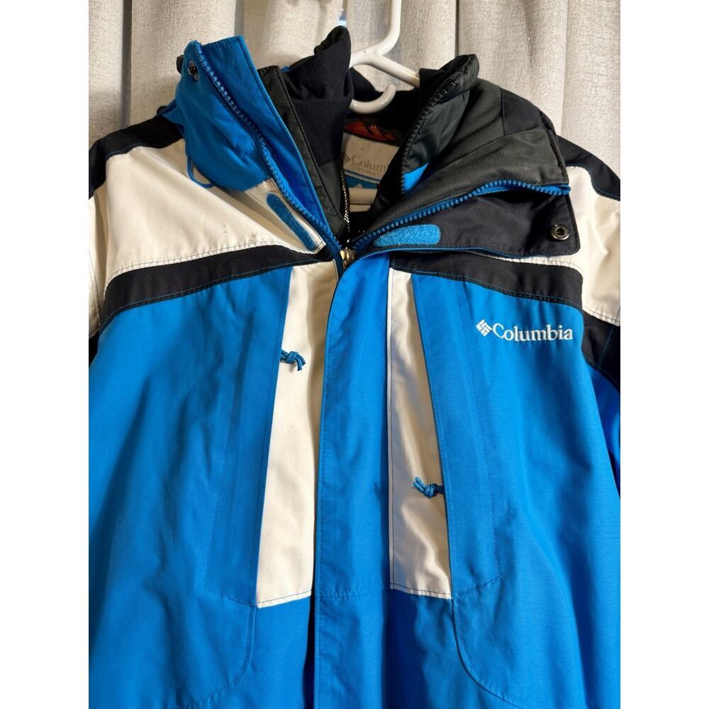 Columbia Whirlibird Interchange Omni-Heat Jacket Blue White Black Men’s L - Picture 3 of 16